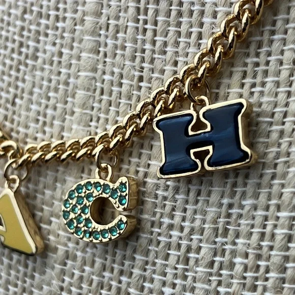 COACH Multicolor Letter Charm Necklace NWT - Picture 5 of 13
